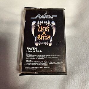 RAVEN: Life's A B**** US Atlantic Heavy Metal Cassette Tape 1987